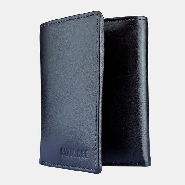 Men Premium Black Leather Billfold RFID Wallet | Finelaer