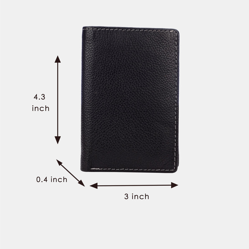 Finelaer Leather Minimalist Bifold Multi 8 Card Slot Organizer Case Wallet