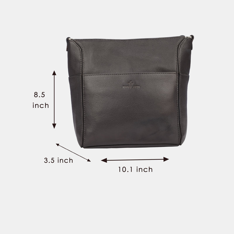 FINELAER Leather Crossbody Bag Stylish Sling Purse for Women