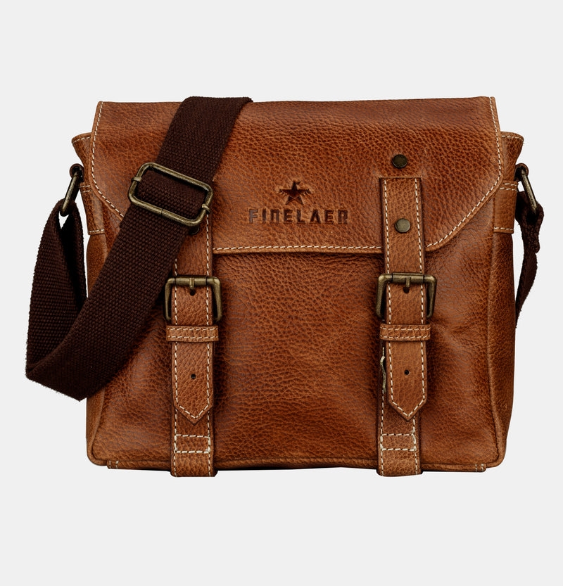 Brown Leather  Shoulder Crossbody Bags For Men
