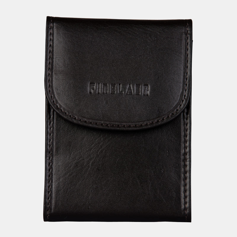 Men Dark Brown Leather Front Pocket Card Wallet | Finelaer