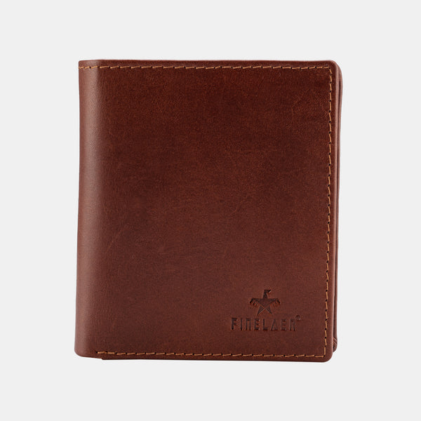 Finelaer Genuine Leather Credit Card Coin Cash Mens Bifold Wallet