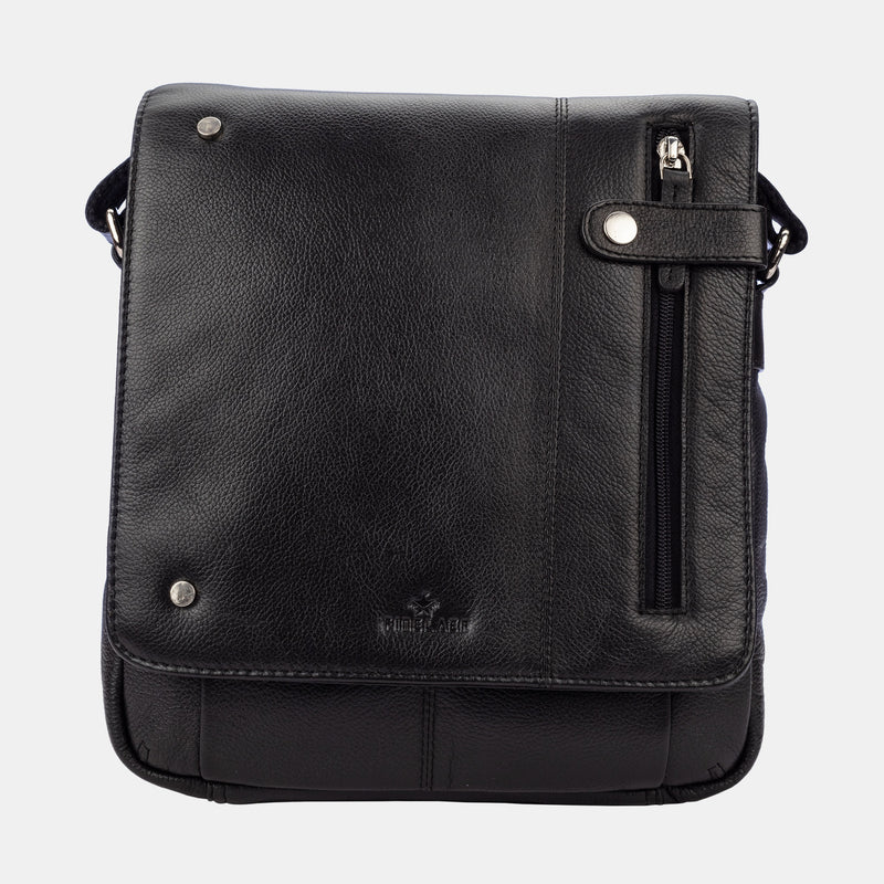 FINELAER Leather Shoulder Crossbody Bags For Men