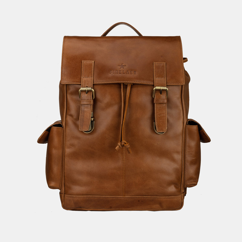 Vintage Leather Hiking Backpack