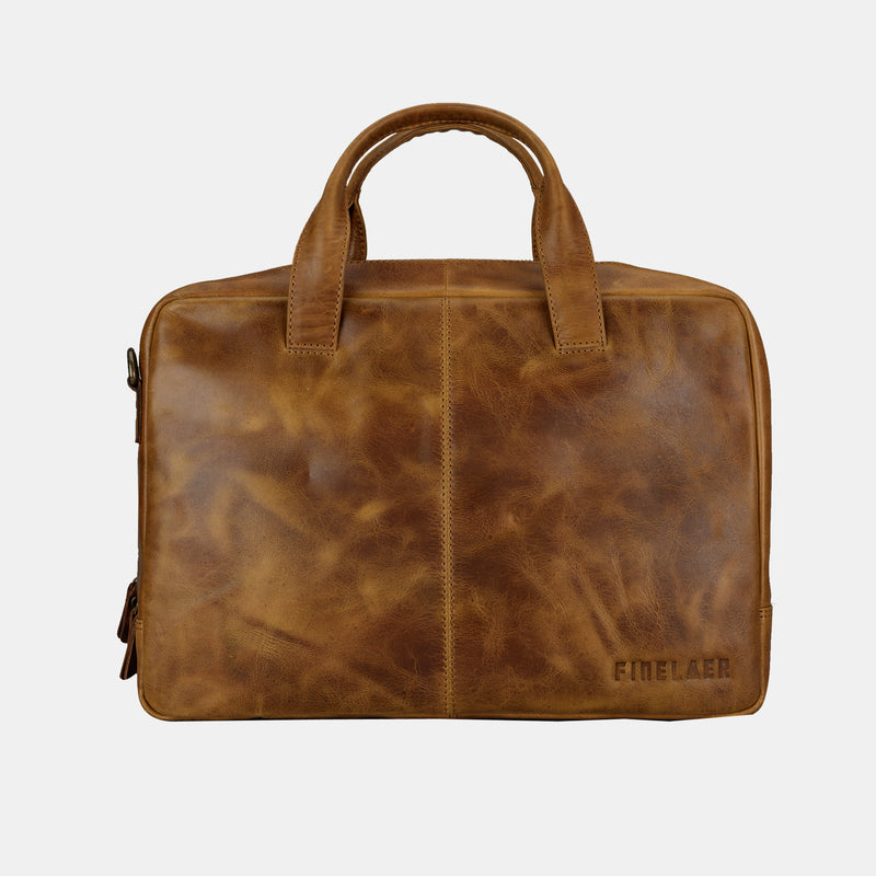 Leather Laptop Messenger Bag For Women 15 inch