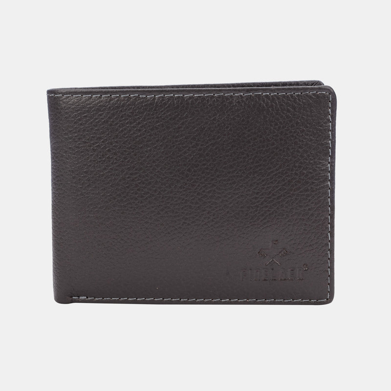 Finelaer Leather Credit Card Coin Cash Bifold Wallet for Men