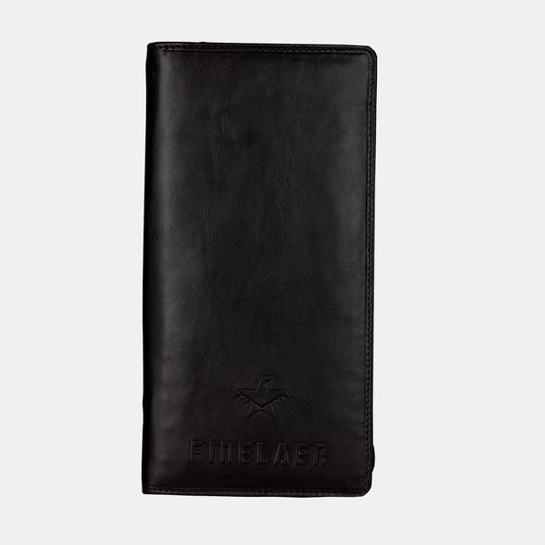 Travel Passport Zip Around Long Leather Wallet