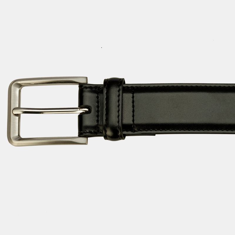 Black Leather Belts with Buckle for Men