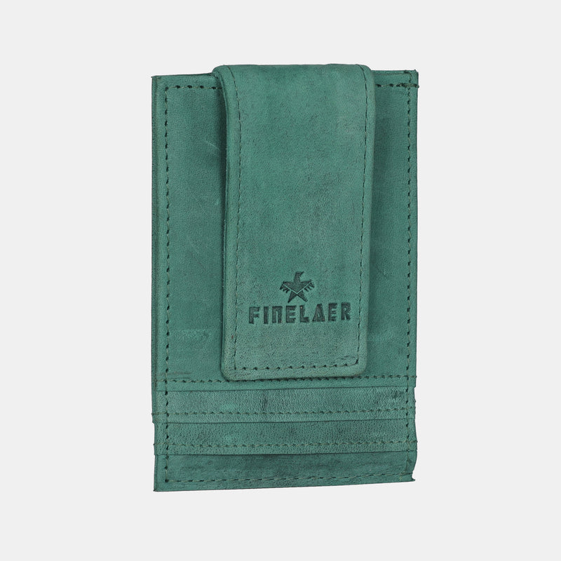 Leather Front pocket Wallets For Men With Money Clip