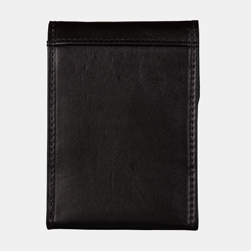 Men Dark Brown Leather Front Pocket Card Wallet | Finelaer