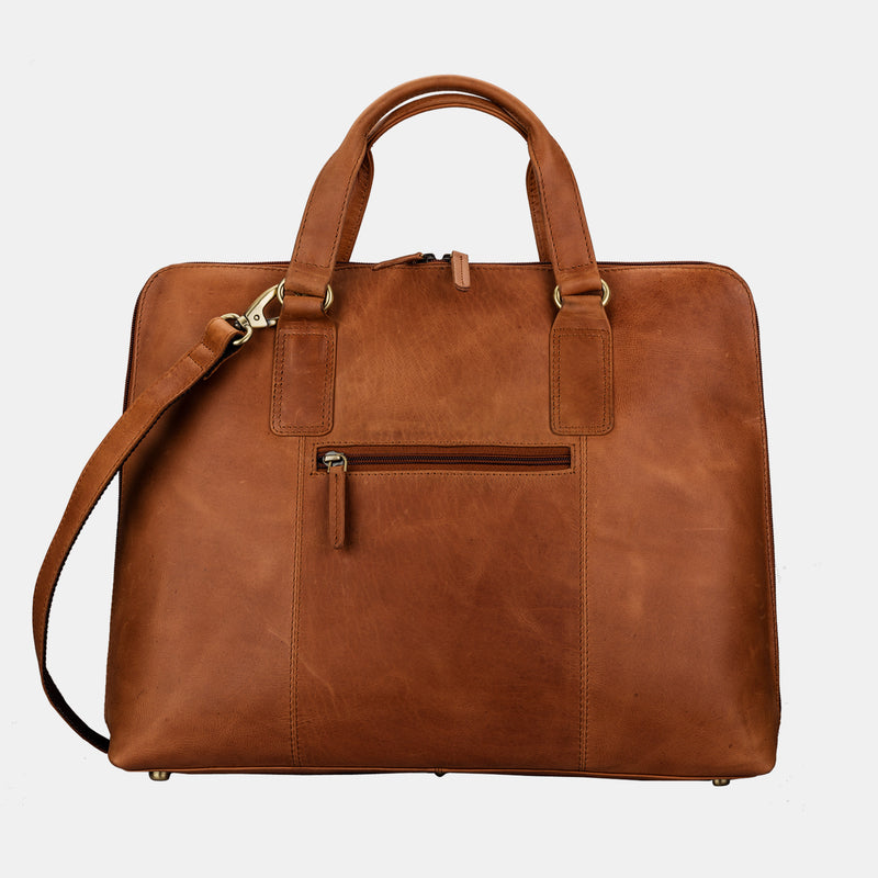 Leather 14 inch Messenger  Laptop Bag For Women
