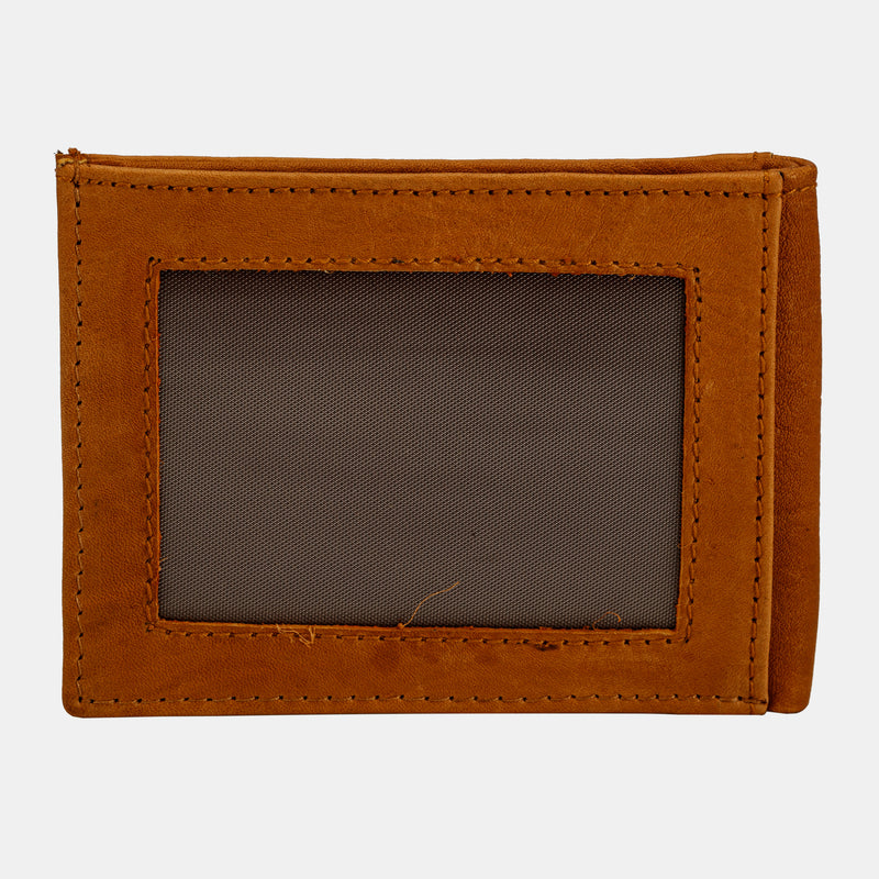 FINELAER Leather Slim Front Pocket Wallets For Men