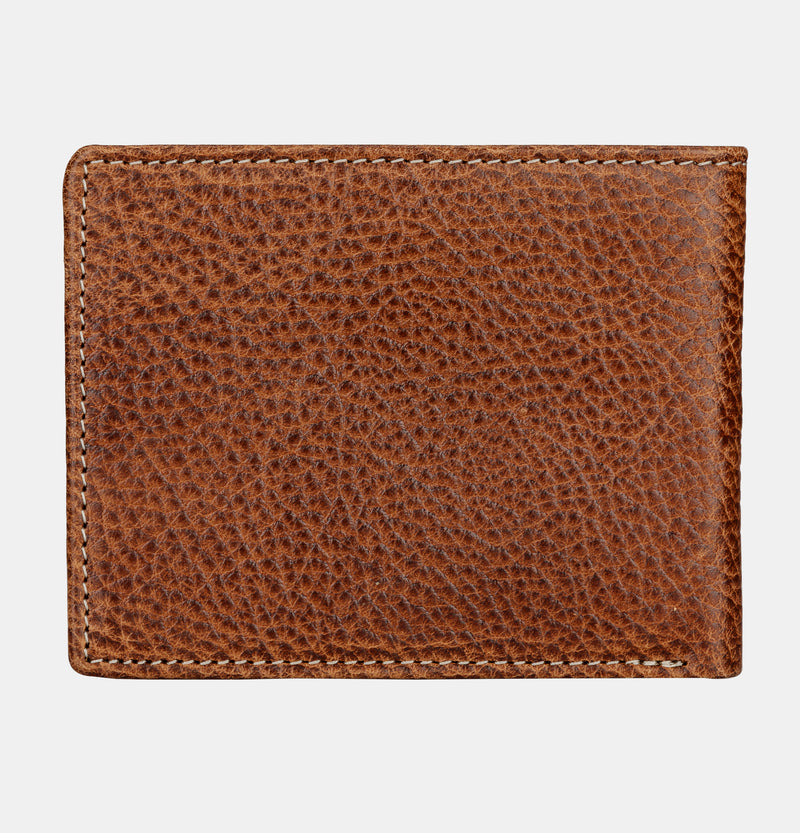 Vintage Brown Leather Slim Bifold Wallets For Men