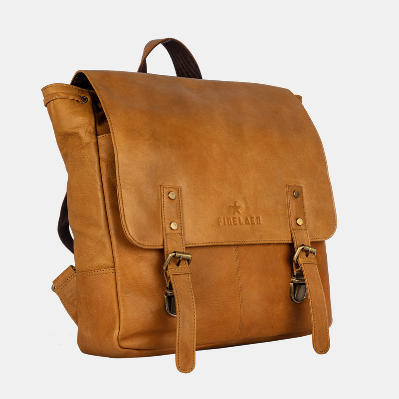 Leather hiking backpack For Men