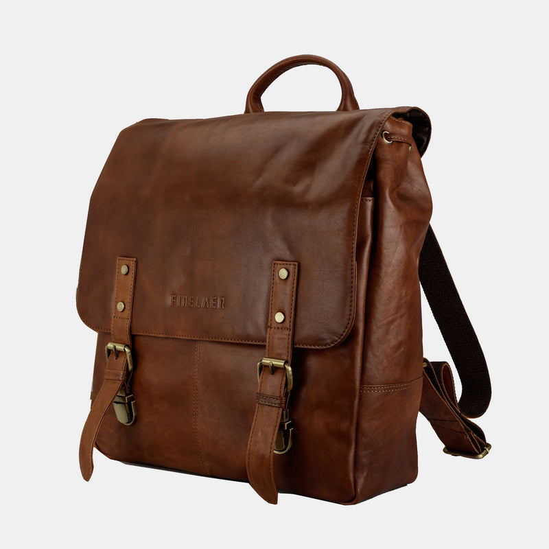 Vintage Leather hiking backpack For Men