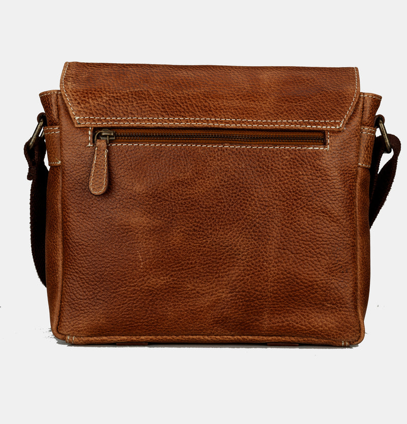 Brown Leather  Shoulder Crossbody Bags For Men