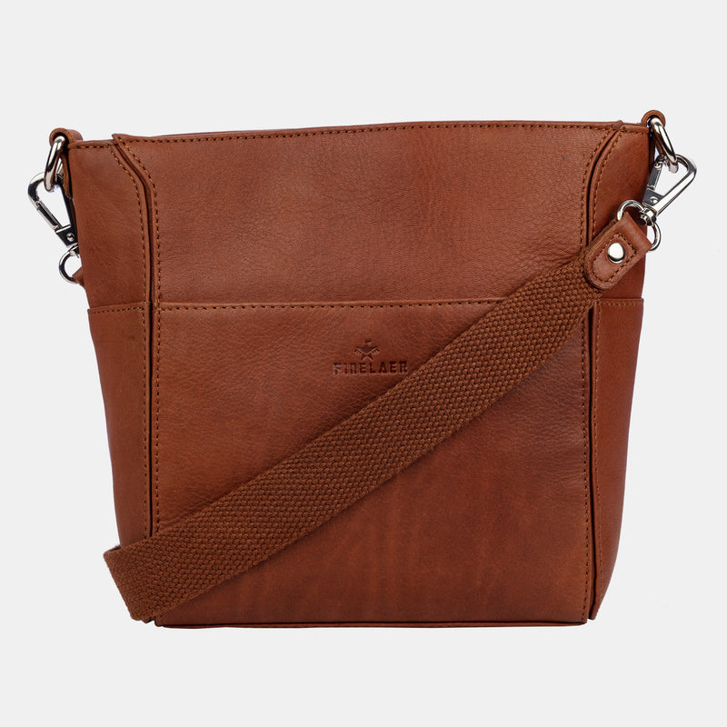 FINELAER Leather Crossbody Bag Stylish Sling Purse for Women
