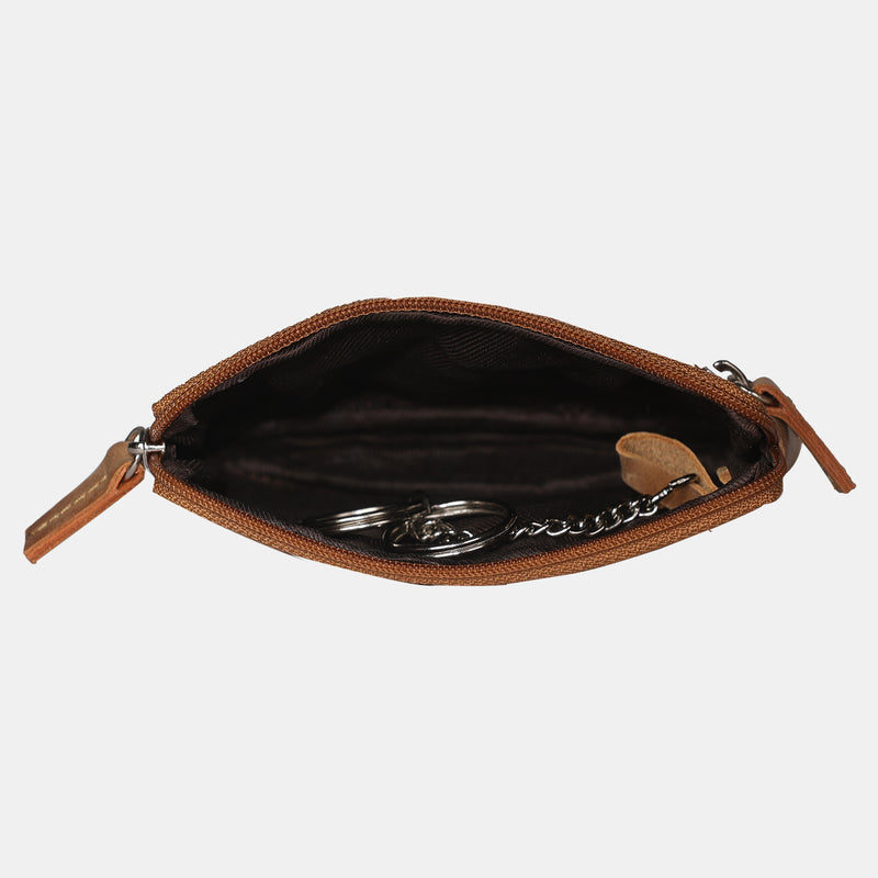 Vintage Leather Coin Pouch Purse For Men Size 4.9 x 3.8