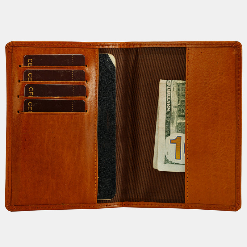 Leather Passport Holder Travel Wallet
