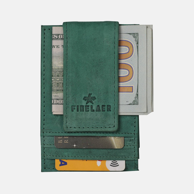 Leather Front pocket Wallets For Men With Money Clip