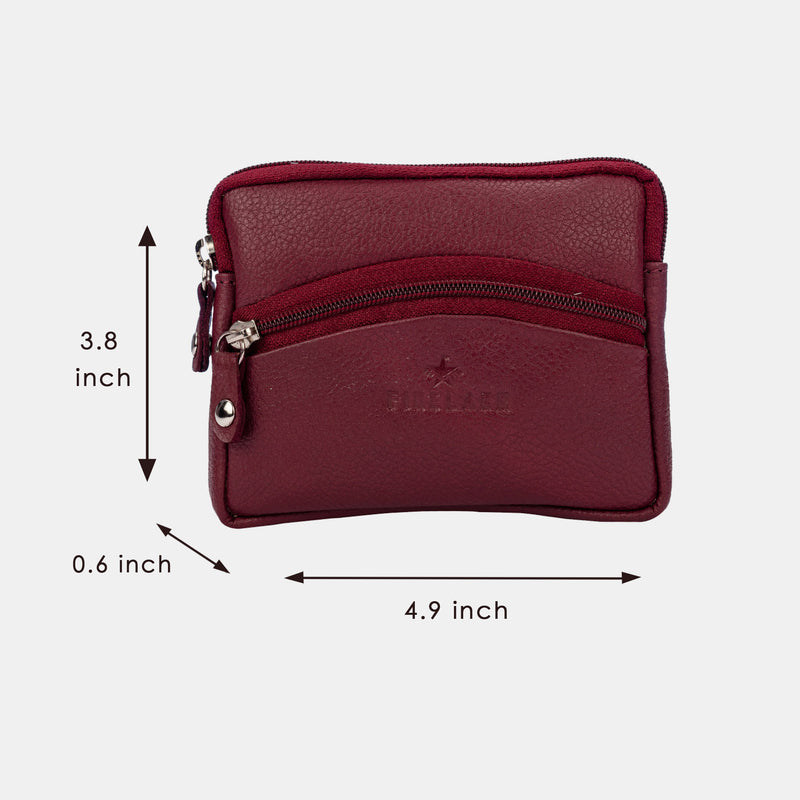 Veki Coin Purse Change Mini Purse Wallet With Key Chain Ring Zipper for Men  Women Fashionable Bag Key Chain Pendant Leather Classic Clutch Purse