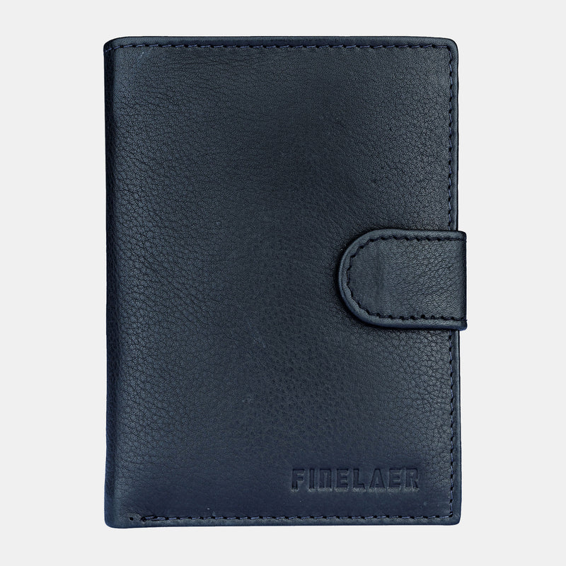 Black Leather Men Wallet With Coin Pocket